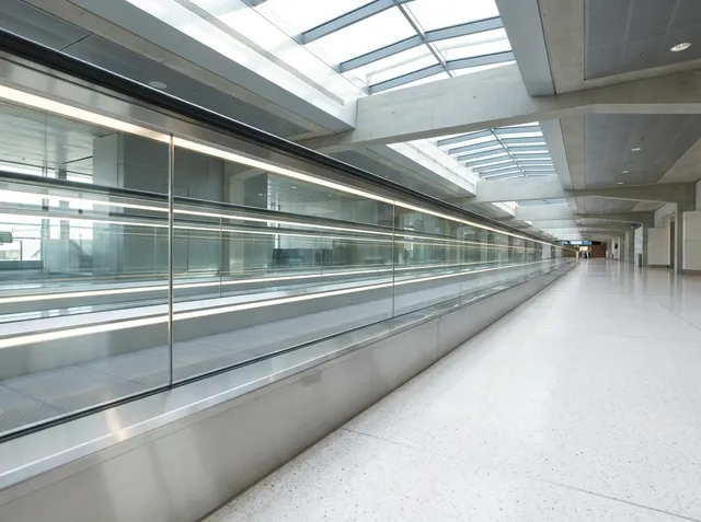 Travelator miring di area pusat perbelanjaan